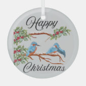 Kingfishers Christmas Glas Ornament (Voorkant)