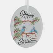 Kingfishers Christmas  Glas Ornament (Voorkant Rechts)