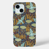KINGFISHERS EN BLOEMENDE RUSH Art Nouveau Floral Case-Mate iPhone Case (Achterkant)