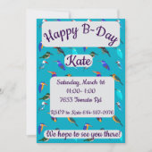 Kingfishers Happy Birthday Kaart (Voorkant)