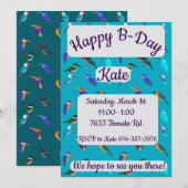 Kingfishers Happy Birthday Kaart (Voorkant / Achterkant)
