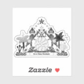 Kīngitanga wapen kam, Maori, Nieuw-Zeeland Sticker (Vel)