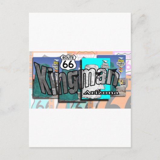 Kingman Arizona Route 66 Briefkaart (Voorkant)