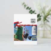 Kingman Arizona Route 66 past het aan! Briefkaart (Staand voorkant)