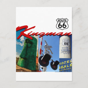Kingman Arizona Route 66 past het aan! Briefkaart