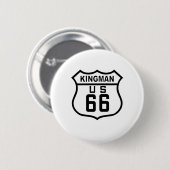 Kingman, Arizona Route 66 Ronde Button 5,7 Cm (Voorkant /achterkant)