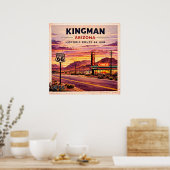 Kingman Arizona Route 66 Vintage Poster (Keuken)