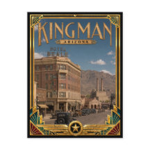 Kingman Arizona Vintage Art Deco Gouden Tijdperk