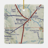 Kingman AZ  Kaart Keramisch Ornament (Achterkant)