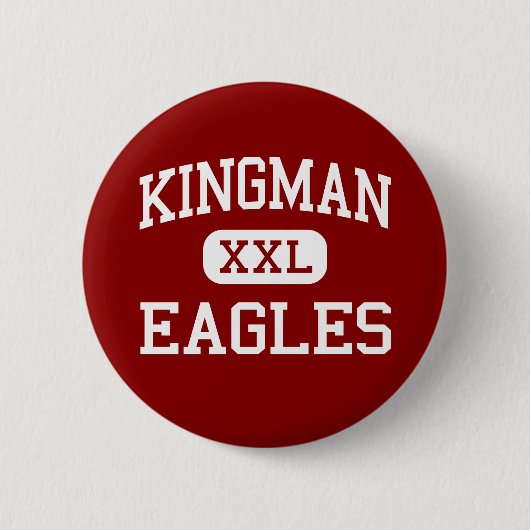 Kingman - Eagles - High School - Kingman Kansas Ronde Button 5,7 Cm (Voorkant)