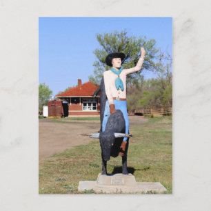 Kingman, Kansas, Bullrider Statue Briefkaart