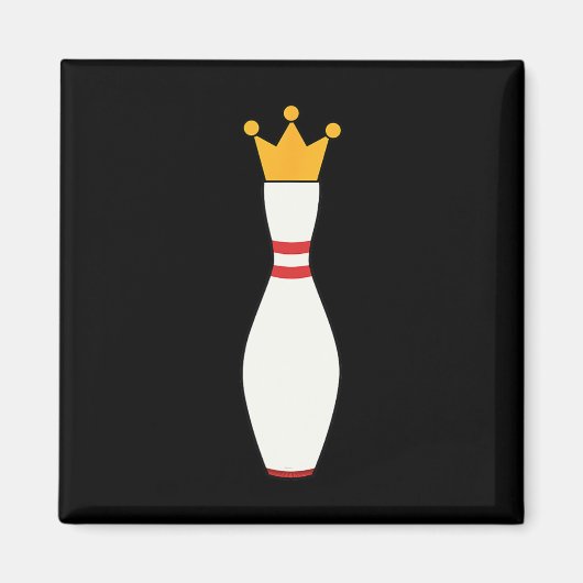 Kingpin T Shirt Bowling League Gift Magneet (Voorkant)