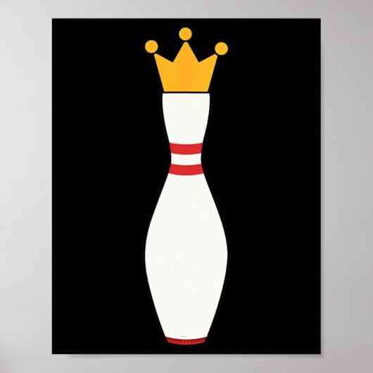 Kingpin T Shirt Bowling League Gift Poster (Voorkant)