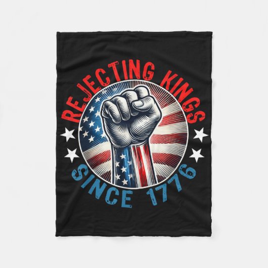 Kings afwijzen sinds 1776 handgreep ontwerp fleece deken (Voorkant)