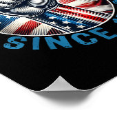 Kings afwijzen sinds 1776 handgreep ontwerp poster (Hoek)