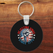 Kings afwijzen sinds 1776 handgreep ontwerp sleutelhanger (Voorkant)