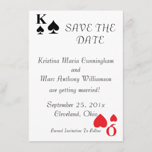 Kings and Queens Save the Date Notice Kaart