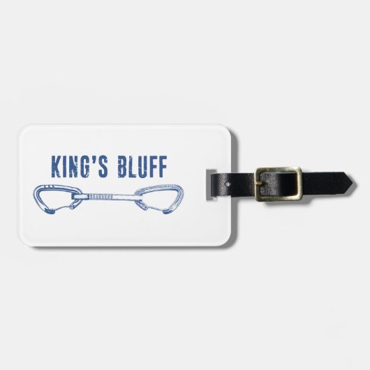 King's Bluff Tennessee Rock Climbing Quickdraw Bagagelabel (Voorkant horizontaal)