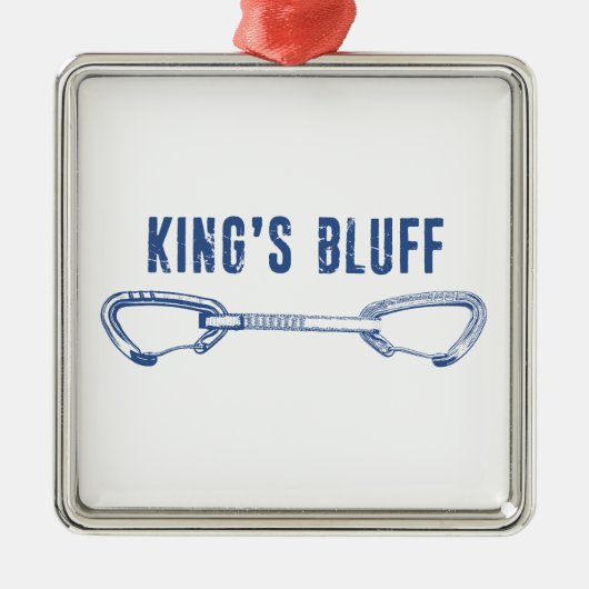 King's Bluff Tennessee Rock Climbing Quickdraw Metalen Ornament (Voorkant)