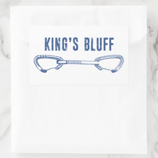 King's Bluff Tennessee Rock Climbing Quickdraw Rechthoekige Sticker (Tas)