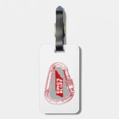 King's Bluff Tennessee Rock Klim Carabiner Bagagelabel (Achterkant verticaal)