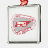 King's Bluff Tennessee Rock Klim Carabiner Metalen Ornament (Links)