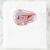 King's Bluff Tennessee Rock Klim Carabiner Rechthoekige Sticker (Tas)