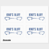 King's Bluff Tennessee Rots klimmen Quickdraw Rechthoekige Sticker (Vel)