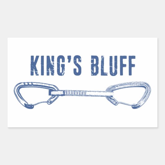 King's Bluff Tennessee Rots klimmen Quickdraw Rechthoekige Sticker (Voorkant)
