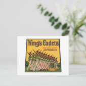 Kings Cadets Asparagus  Crate Label Briefkaart (Staand voorkant)