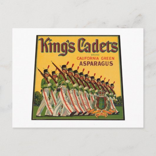 Kings Cadets Asparagus  Crate Label Briefkaart (Voorkant)