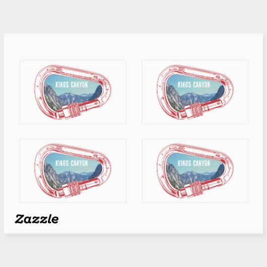 Kings Canyon Klim Carabiner Rechthoekige Sticker (Vel)