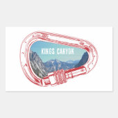Kings Canyon Klim Carabiner Rechthoekige Sticker (Voorkant)