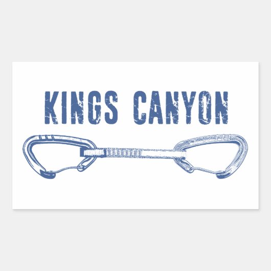 Kings Canyon Klimmen Quickdraw Rechthoekige Sticker (Voorkant)