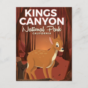 Kings Canyon nationaal park Californië Briefkaart