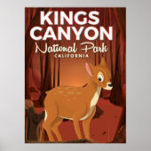 Kings Canyon Nationaal Park Californië Poster (Voorkant)