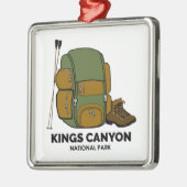 Kings Canyon National Park Backpack Metalen Ornament (Links)