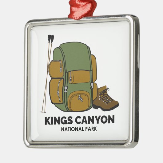 Kings Canyon National Park Backpack Metalen Ornament (Links)