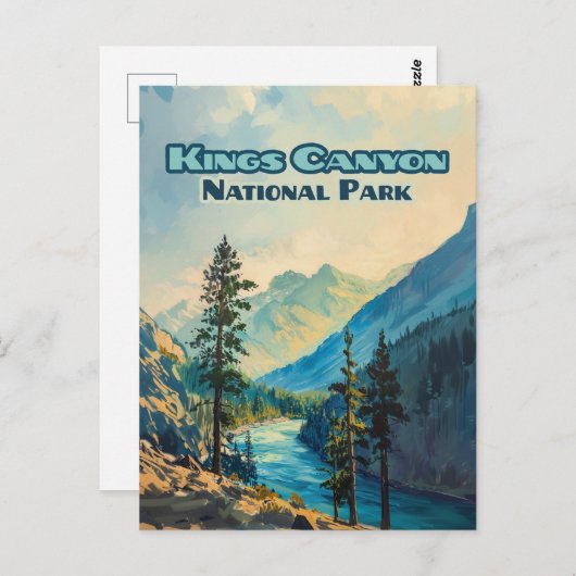 Kings Canyon National Park California  Briefkaart (Voorkant / Achterkant)