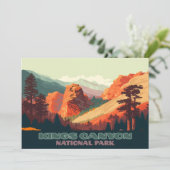 Kings Canyon National Park California Mountains Kaart (Staand voorkant)