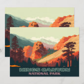 Kings Canyon National Park California Mountains Kaart (Voorkant / Achterkant)