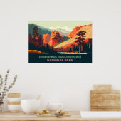 Kings Canyon National Park California Mountains Poster (Keuken)