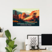 Kings Canyon National Park California Mountains Poster (Thuiskantoor)