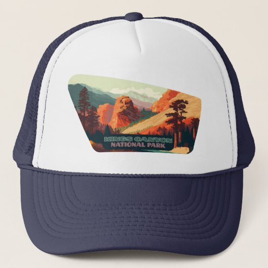 Kings Canyon National Park California Mountains Trucker Pet (Voorkant)