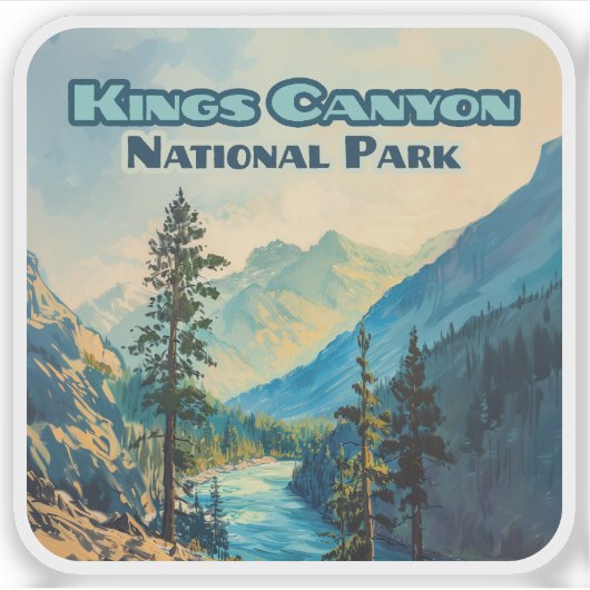 Kings Canyon National Park California  Sticker (Voorkant)
