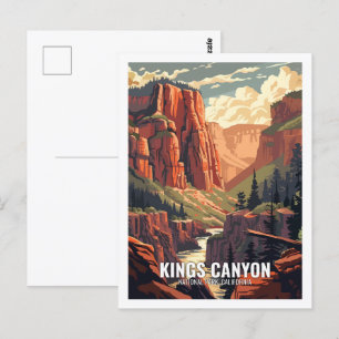 Kings Canyon National Park, Californië, VS Briefkaart