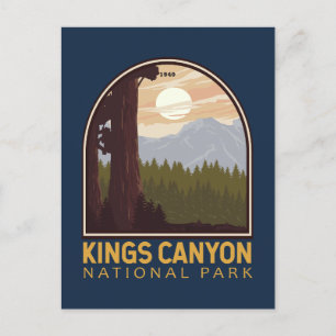 Kings Canyon National Park  Emblem Briefkaart