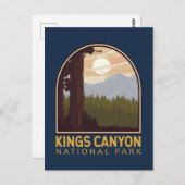 Kings Canyon National Park  Emblem Briefkaart (Voorkant / Achterkant)