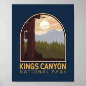 Kings Canyon National Park  Emblem Poster (Voorkant)