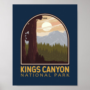 Kings Canyon National Park  Emblem Poster